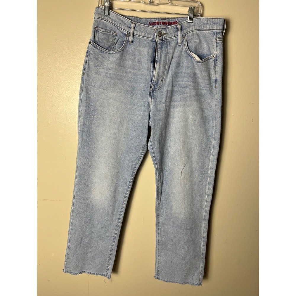 Lucky Brand Women's Straight Leg Jeans 14/32  Blue Light Wash Casual
